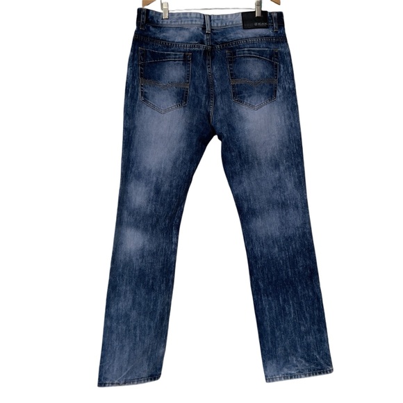 CJ Black Jeans Men's 34x34 Blue Denim Distressed Ripped Relaxed Straight Jeans - Picture 2 of 9